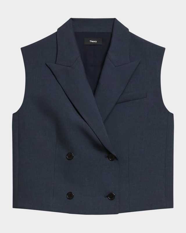 Boxy Double-Breasted Vest